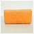 Cartera larga de Chanel en piel de cordero naranja - vista 10