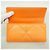 Cartera larga de Chanel en piel de cordero naranja - vista 9