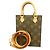 Borsa Louis Vuitton Monogram Petite Sac Plat Marrone
