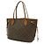 Borsa Tote Louis Vuitton Monogram Neverfull PM Marrone Bianco Monogramma - vista 3