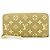 Louis Vuitton Monogram Empreinte Bicolor Zippy Wallet Beige Khaki
