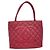 Borsa Tote Chanel in vitello granulato Bordeaux Bordò