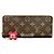 Louis Vuitton Portefeuille Clemence Long Wallet Castaño