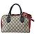 Borsa a tracolla Gucci GG Supreme in pelle Marrone Rosso