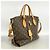 Borsa Louis Vuitton Monogram Flower Zipped Tote MM Marrone - vista 2