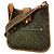 Borsa a tracolla Louis Vuitton Monogram Perfo Musette Verde chiaro