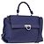 Salvatore Ferragamo Sofia Satchel Leather Medium Blu