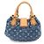 Borsa a mano Louis Vuitton Monogram Denim Pleaty Blu - vista 3