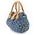 Borsa a mano Louis Vuitton Monogram Denim Pleaty Blu - vista 4