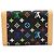 Louis Vuitton Monogram Multicolor Münzbeutel Schwarz - Ansicht 3