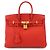 Hermès Borsa Hermes Birkin 25 Togo Geranium Rosso
