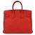 Hermès Borsa Hermes Birkin 25 Togo Geranium Rosso - vista 3