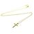 Pendentif Croix Tiffany & Co. Or Jaune 18K avec Diamant Doré