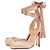Christian Louboutin Satin-Pumps in Beige mit Schnürung