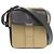 Borsa a tracolla in pelle e tela Yves Saint Laurent Nero Beige