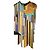 Dries Van Noten Top Multicolore con Frange Nero