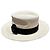 Cappello di paglia Chanel con nastro nero e Camelia Beige