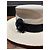 Cappello di paglia Chanel con nastro nero e Camelia Beige - vista 3
