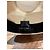 Cappello di paglia Chanel con nastro nero e Camelia Beige - vista 5