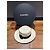 Cappello di paglia Chanel con nastro nero e Camelia Beige - vista 7