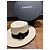 Cappello di paglia Chanel con nastro nero e Camelia Beige - vista 8