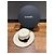 Cappello di paglia Chanel con nastro nero e Camelia Beige - vista 9