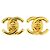 Chanel Coco Mark Turnlock Clip-Ohrringe Golden