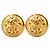 Chanel Coco Mark Gold Clip-On Ohrringe Golden