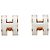 Hermès Orecchini Hermes Pop H in White e Rose Gold Bianco D'oro