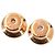 Hermès Boucles d'oreilles Mini Pop H Stud Hermes Rose Doré - vue 6