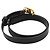 Cinturón de cuero Gucci Double G Negro Dorado - vista 3