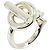 Ring Hermès Anello Large Croisette Hermes Argento
