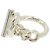Ring Hermès Anello Large Croisette Hermes Argento - vista 5