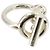 Ring Hermès Anello Large Croisette Hermes Argento - vista 6