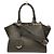 Borsa a mano in pelle Fendi Petite Trois Jours Marrone Verde Arancione