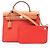 Hermès Herbag Zip PM 2-Way Handtasche Braun Rot