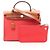 Hermès Bolso Hermes Herbag Zip PM Castaño Rosa Roja