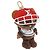 LOUIS VUITTON LV Louis Bear Cricket Bag Charm Pelliccia Marrone M03678 LV Auth 199080SAM