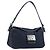 Borsa a tracolla FENDI Mamma Baguette Canvas Navy Silver Auth 199899A Argento Blu navy