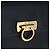 Borsa Salvatore Ferragamo Gancini in pelle Navy Gold Auth ka5976 D'oro Blu navy - vista 18