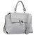 Borsa Salvatore Ferragamo Sofia Gancini in pelle 2way Grigio Argento Auth 199218V Marrone