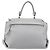 Borsa Salvatore Ferragamo Sofia Gancini in pelle 2way Grigio Argento Auth 199218V Marrone - vista 2