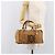 Borsa a mano LOEWE Amazona 28 in pelle beige oro Auth 200000A D'oro - vista 26