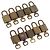 LOUIS VUITTON Set di 10 Lucchetti Lucchetto metallo Oro LV Auth 202430 D'oro