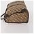 Borsa Boston Christian Dior Trotter Canvas Beige Gold Auth 197651 D'oro - vista 4