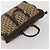 Borsa Boston Christian Dior Trotter Canvas Beige Gold Auth 197651 D'oro - vista 6
