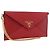 PRADA Ketten-Wallet Pouch Saffiano Rot Goldfarben Auth SW2674V