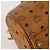Borsa Boston MCM Logogram Vicetos PVC Pelle 2way Marrone Oro Auth 196410 D'oro - vista 18