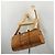 Borsa Boston MCM Logogram Vicetos PVC Pelle 2way Marrone Oro Auth 196410 D'oro - vista 26