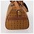 Borsa Boston MCM Logogram Vicetos PVC Pelle 2way Marrone Oro Auth 196410 D'oro - vista 3